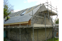 Partly slated roof with Velux windows fitted - Llawhaden