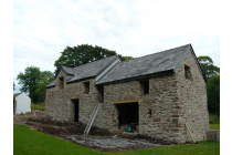 The Long barn's completed roof