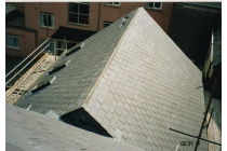 Rear roof with conservation roof lights fitted