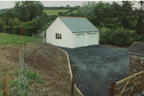 Garage and driveway - Llanycefn